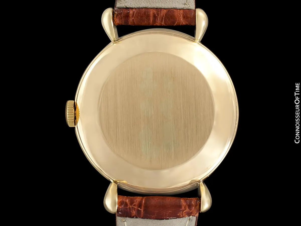1940's Vacheron & Constantin Vintage Mens Watch, Large Size with Tear Drop Lugs - 18K Gold