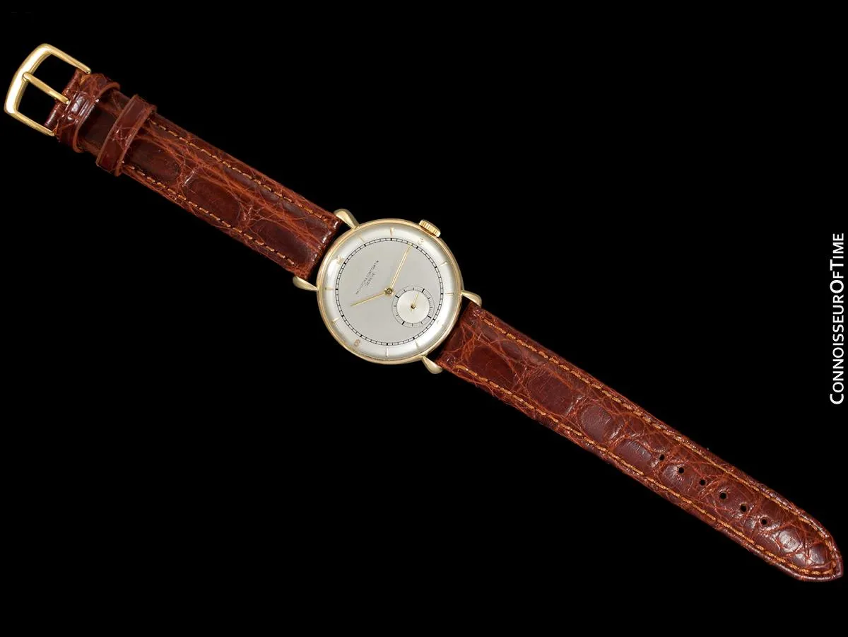 1940's Vacheron & Constantin Vintage Mens Watch, Large Size with Tear Drop Lugs - 18K Gold