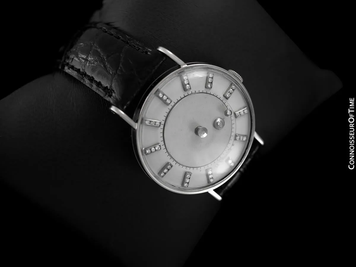 1957 Jaeger-LeCoultre / Vacheron and Constantin Vintage Galaxy Mystery Dial - 14K White Gold and Diamonds