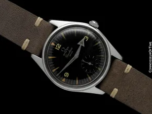 1958 Omega Ranchero Vintage Mens Large Handwound Watch - Stainless Steel