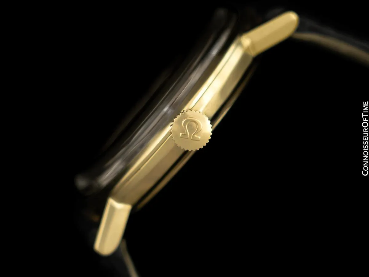 1960 Omega Seamaster Vintage Mens Watch - 14K Gold & Factory Omega Diamonds