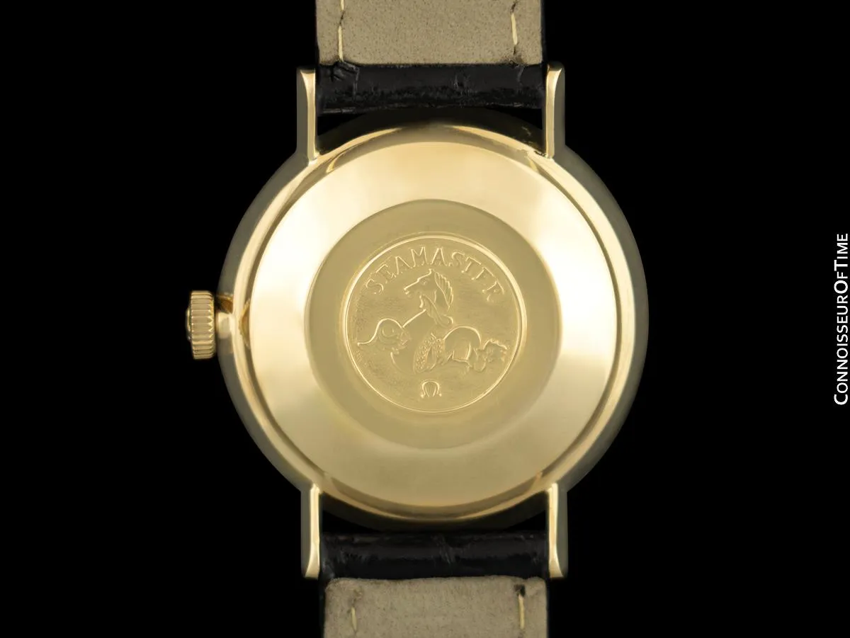 1960 Omega Seamaster Vintage Mens Watch - 14K Gold & Factory Omega Diamonds
