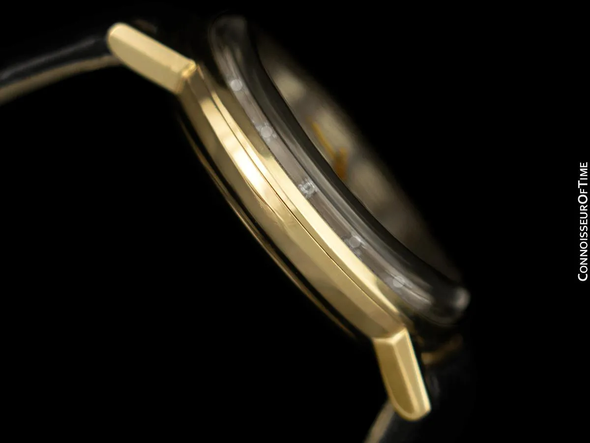 1960 Omega Seamaster Vintage Mens Watch - 14K Gold & Factory Omega Diamonds