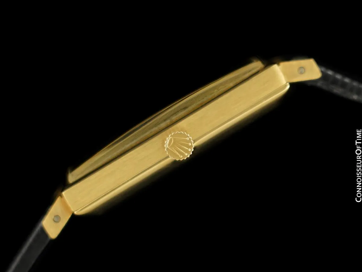 1966 Rolex Cellini Vintage Mens Handwound Rectangular Ref. 3603 Watch - 18K Gold