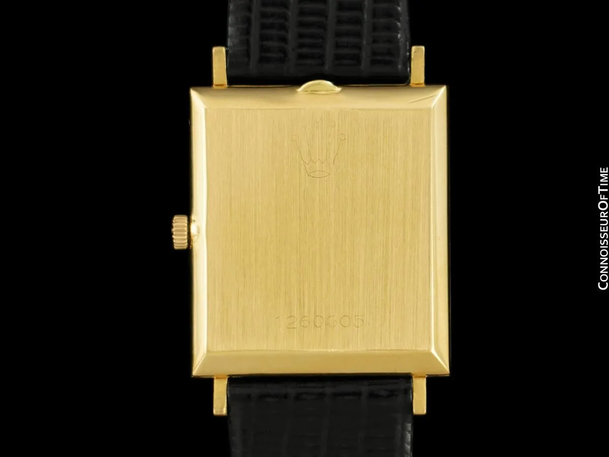 1966 Rolex Cellini Vintage Mens Handwound Rectangular Ref. 3603 Watch - 18K Gold