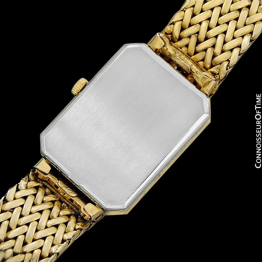 1973 Omega De Ville Mens "Emerald" Modern Watch with Brown Bronze Dial By Andrew Grima - 18K Gold Plated & Stainless Steel