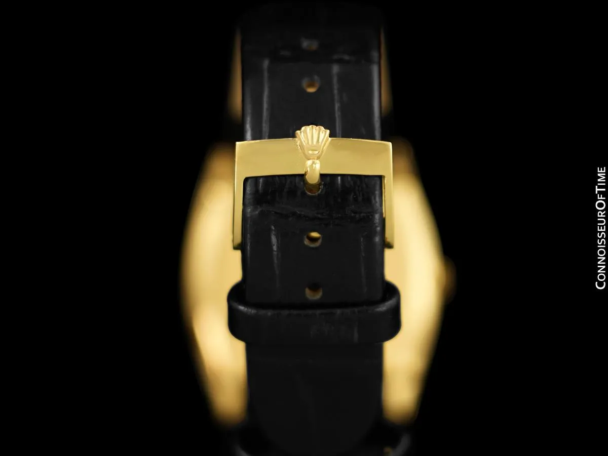 1976 Rolex Cellini Vintage Mens Handwound TV Shaped Dress Watch, Ref. 3805 - 18K Gold