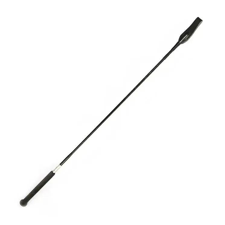 22.5 Inch Rimba Black Leather Medium Riding Whip