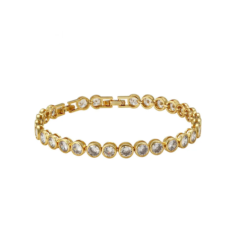 24K Gold Plated Cz Diamond Tennis Bracelet