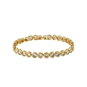 24K Gold Plated Cz Diamond Tennis Bracelet