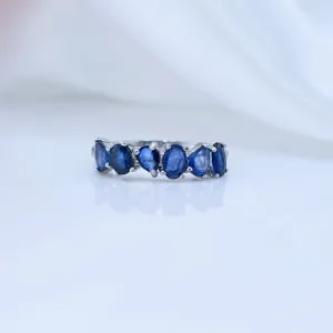 3*4mm Blue Sapphire Wedding Band