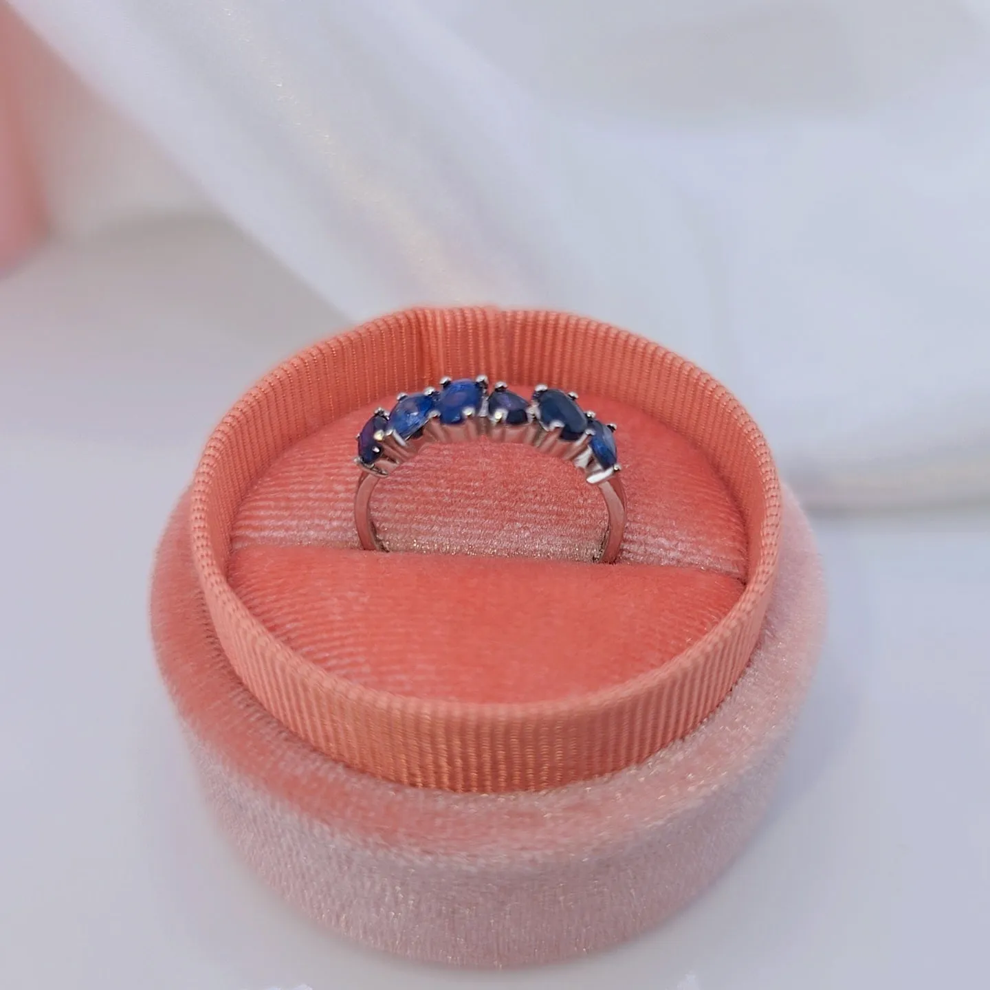 3*4mm Blue Sapphire Wedding Band