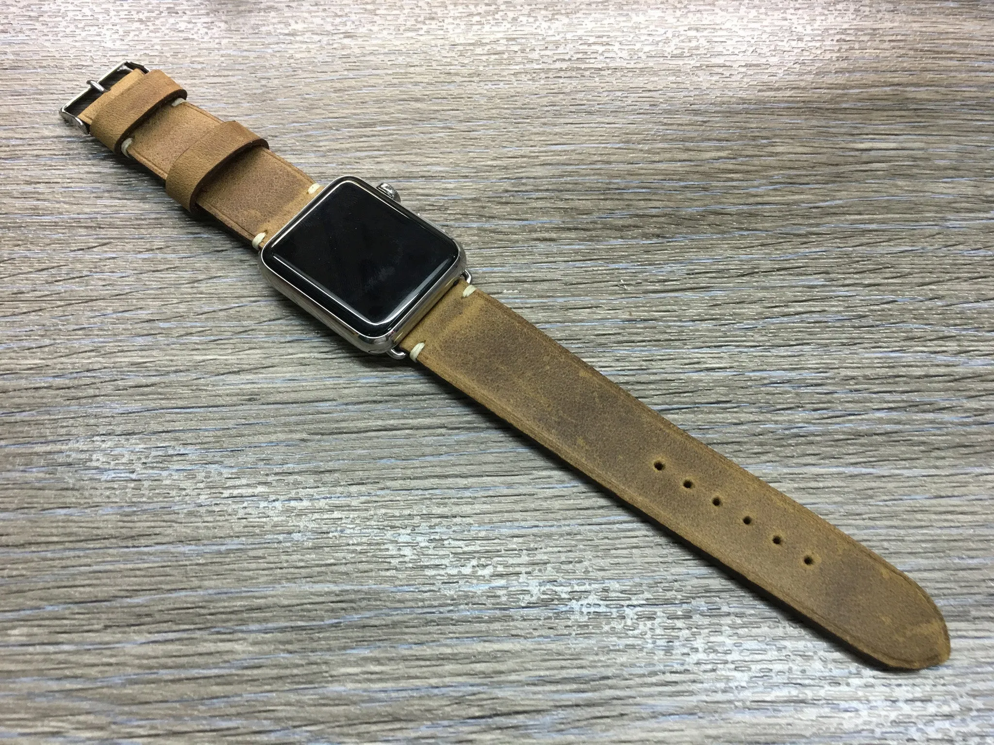 Apple Watch 44mm 40mm 42mm 38mm, Apple Watch Band Strap, Vintage Brown Leather watch strap band,FREE SHIPPING