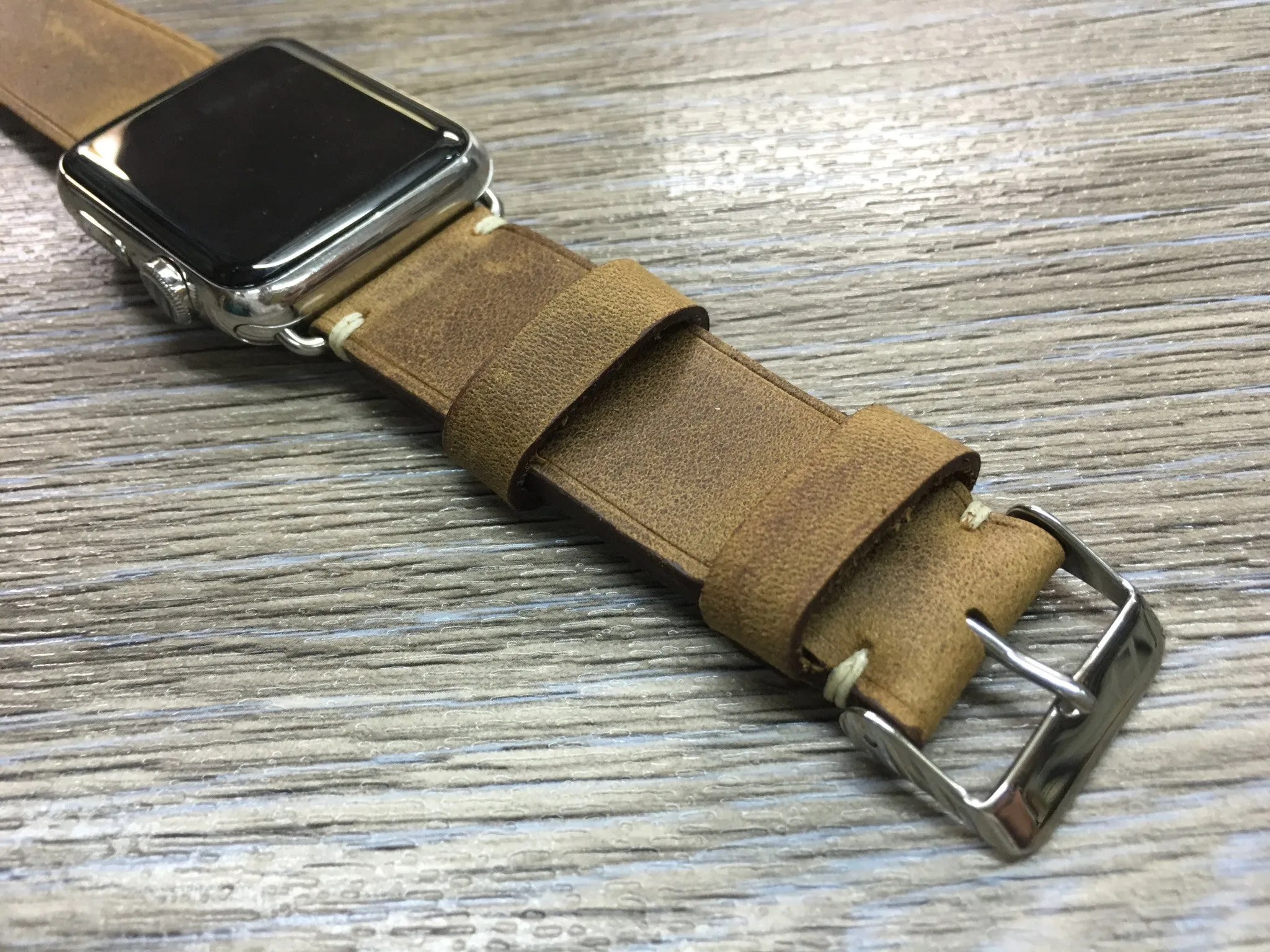 Apple Watch 44mm 40mm 42mm 38mm, Apple Watch Band Strap, Vintage Brown Leather watch strap band,FREE SHIPPING