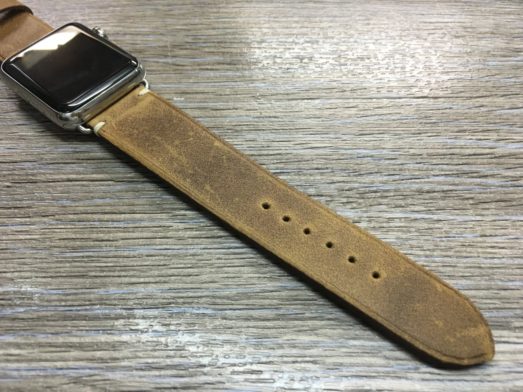 Apple Watch 44mm 40mm 42mm 38mm, Apple Watch Band Strap, Vintage Brown Leather watch strap band,FREE SHIPPING