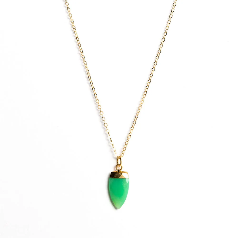Arrowhead Green Aventurine Pendant Necklace