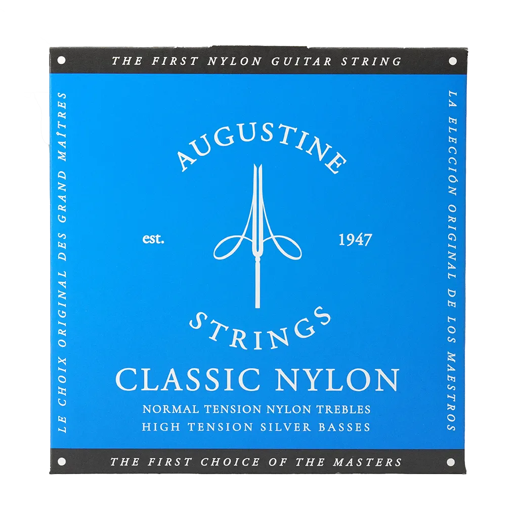 Augustine Blue Label Classical Guitar Strings - Normal Tension Trebles, High Tension Basses