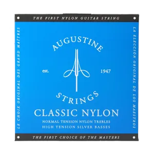 Augustine Blue Label Classical Guitar Strings - Normal Tension Trebles, High Tension Basses