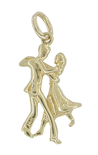 Ballroom Dancers Charm in 14 Karat Gold