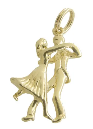 Ballroom Dancers Charm in 14 Karat Gold