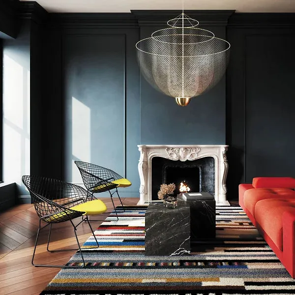 Bertoia Two-Tone Diamond Chair with Seat Cushion by Harry Bertoia for Knoll