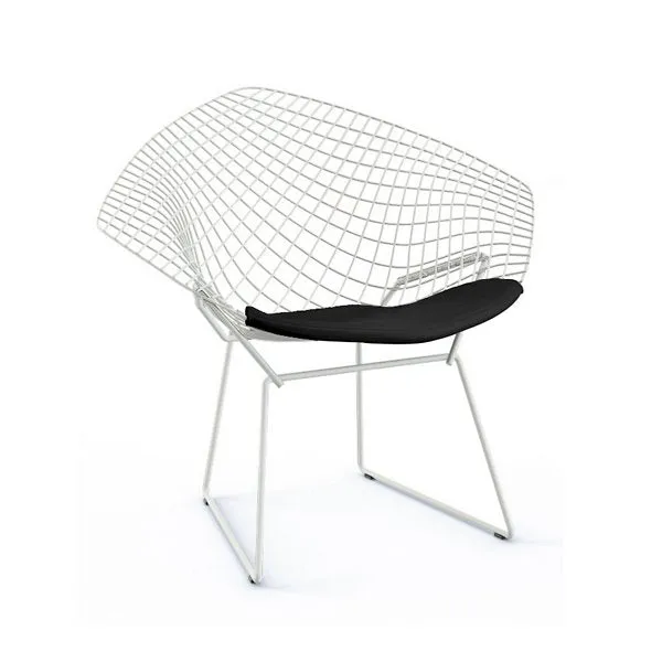 Bertoia Two-Tone Diamond Chair with Seat Cushion by Harry Bertoia for Knoll