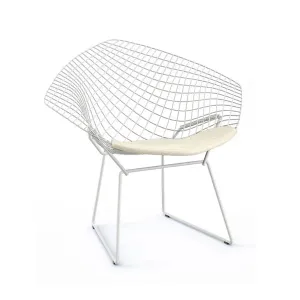 Bertoia Two-Tone Diamond Chair with Seat Cushion by Harry Bertoia for Knoll