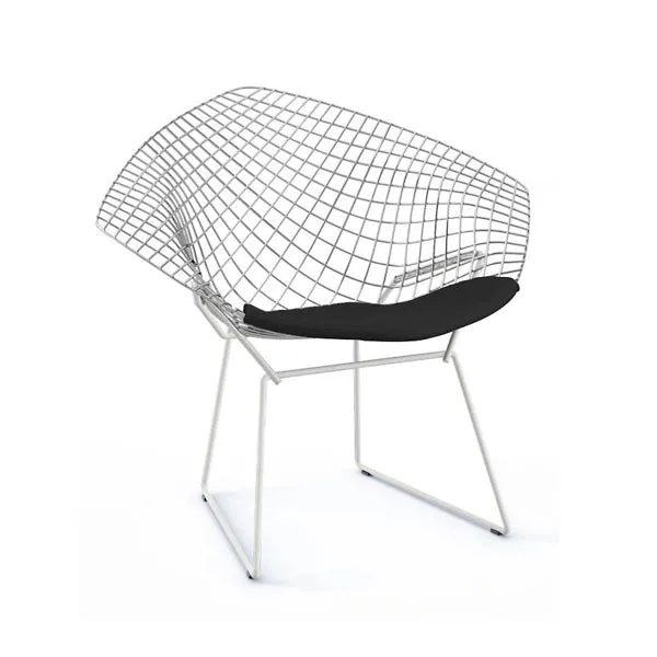 Bertoia Two-Tone Diamond Chair with Seat Cushion by Harry Bertoia for Knoll