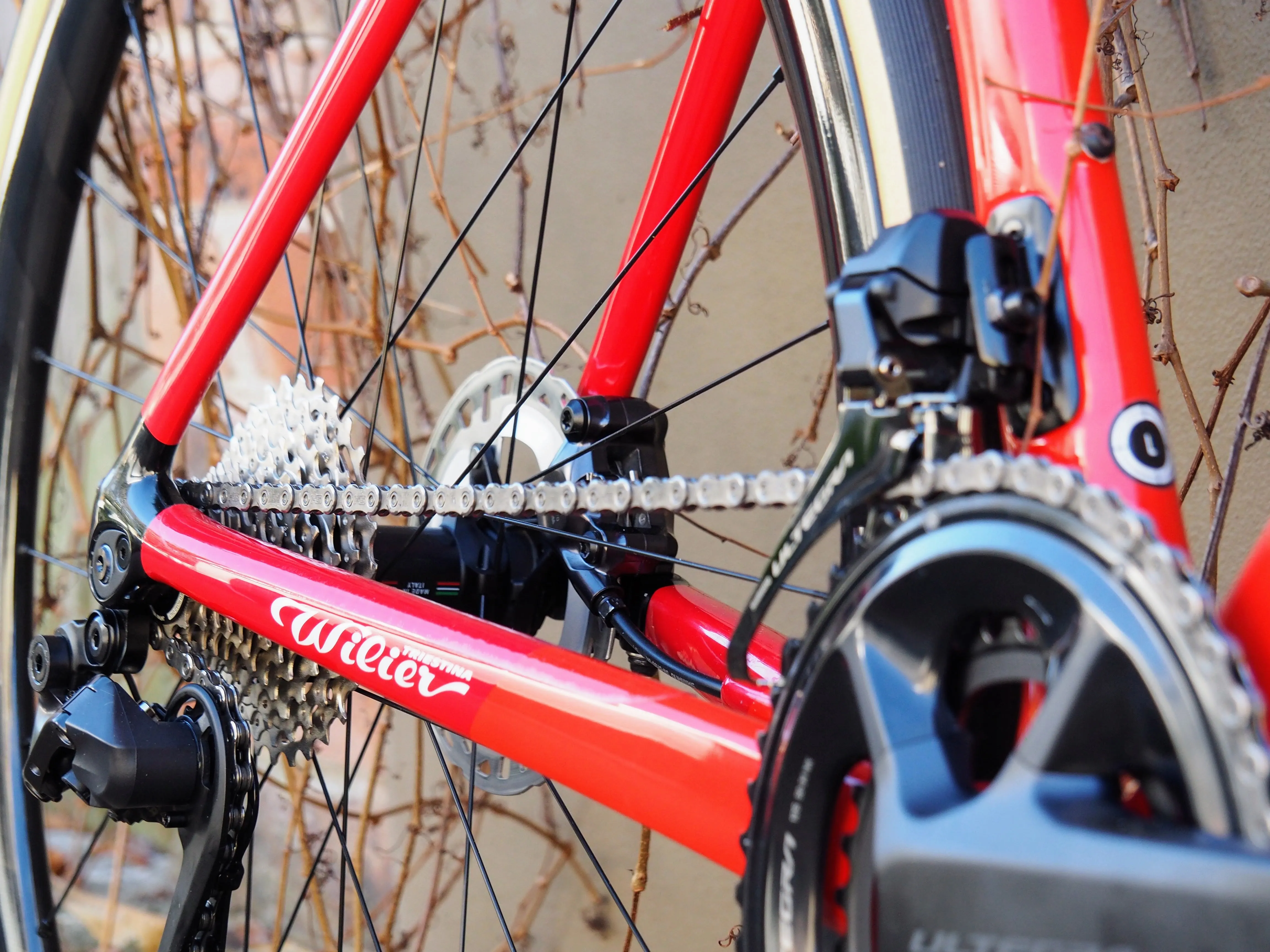 BIKE WILIER GRANTURISMO SLR ULTEGRA DI2 SLR38 LARGE RED WHITE