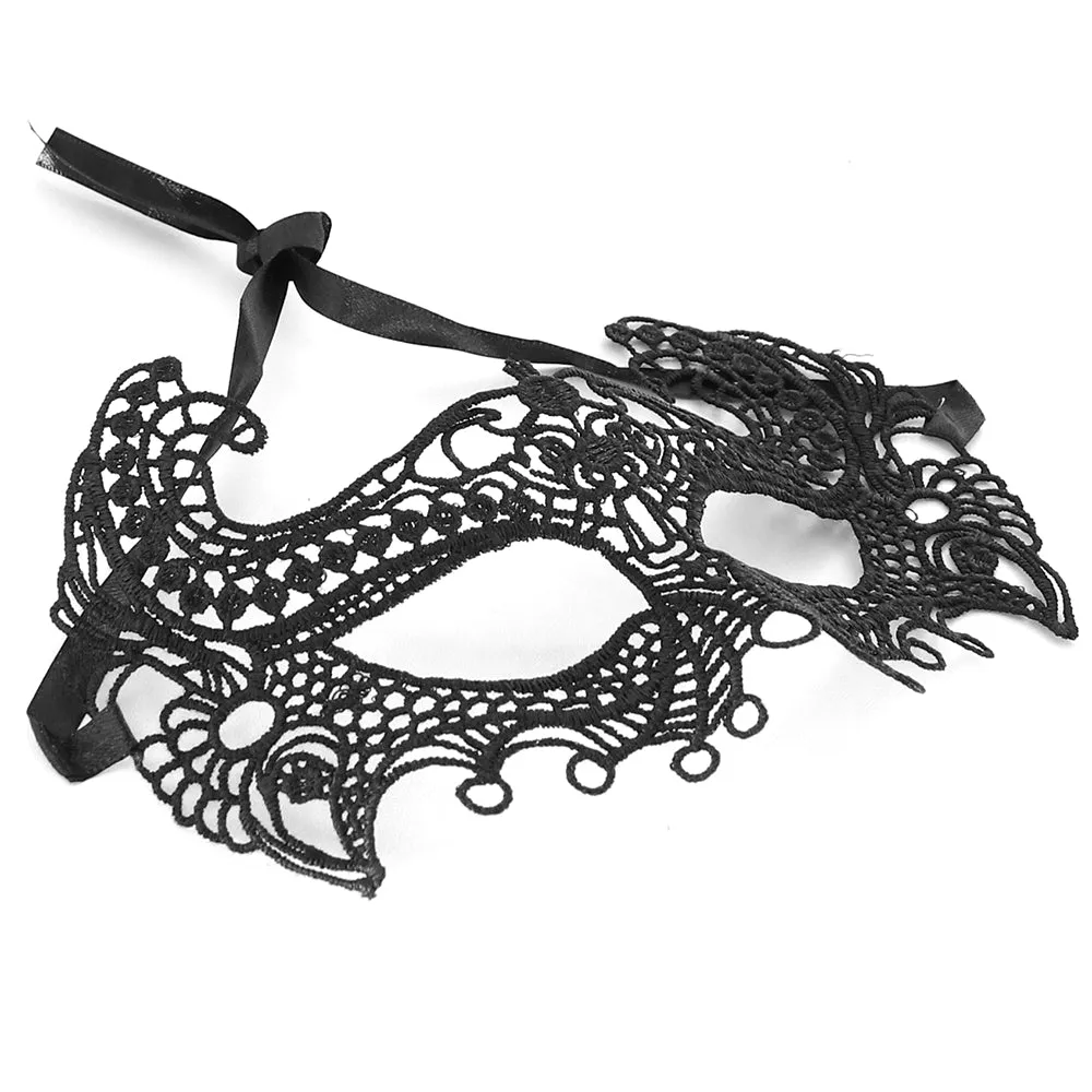 Black & White Lace Empress Eye-Mask