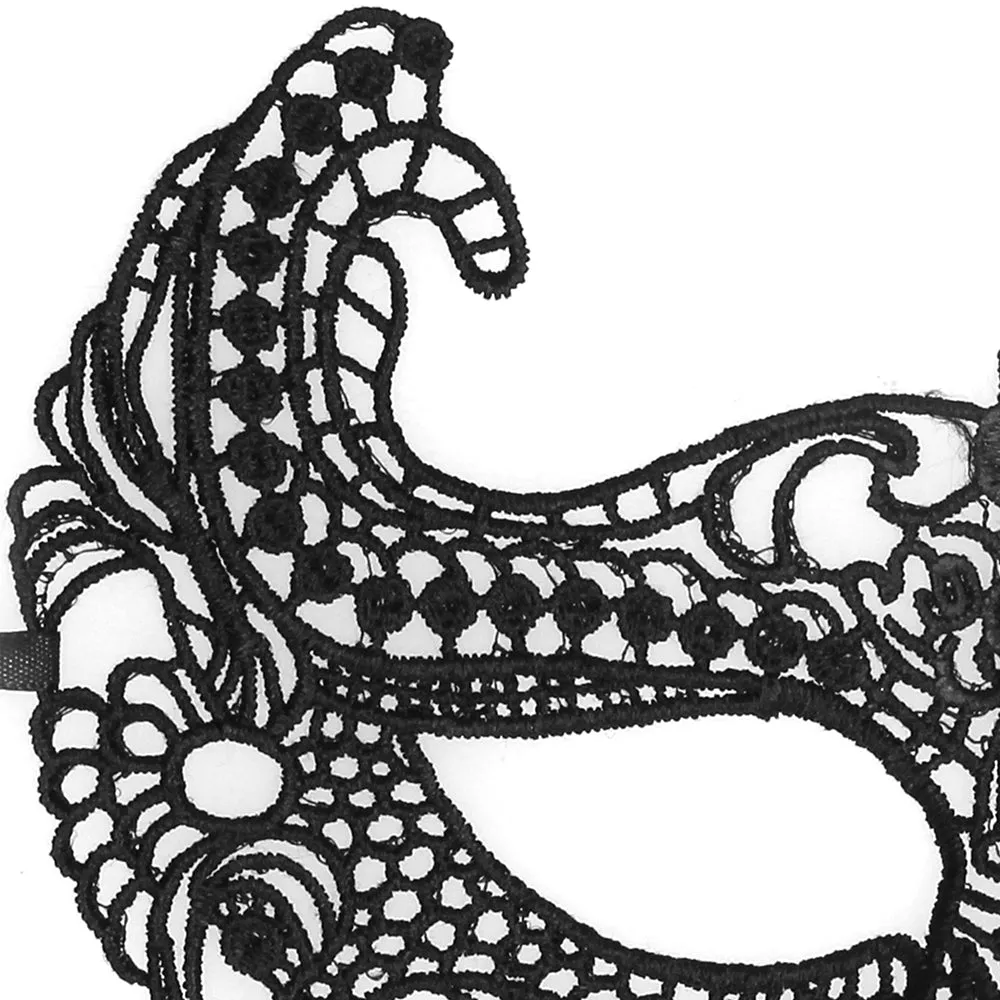Black & White Lace Empress Eye-Mask