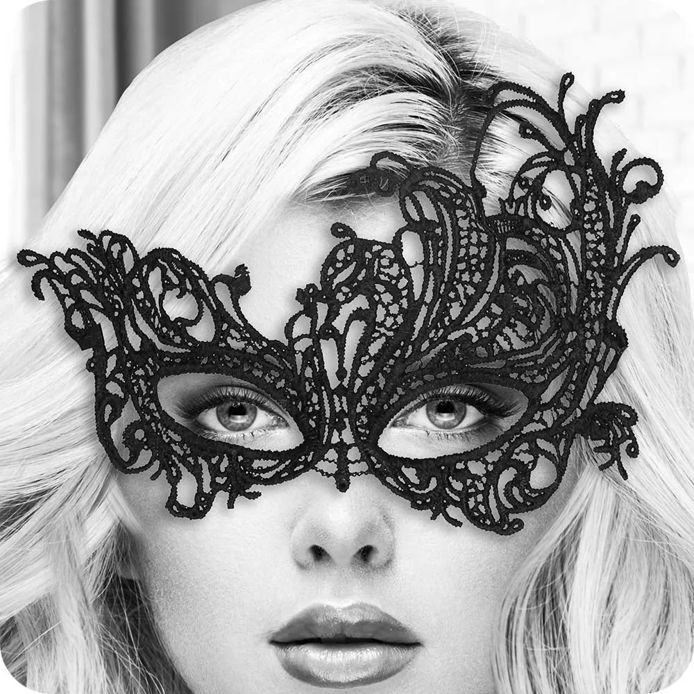 Black & White Royal Lace Eye Mask