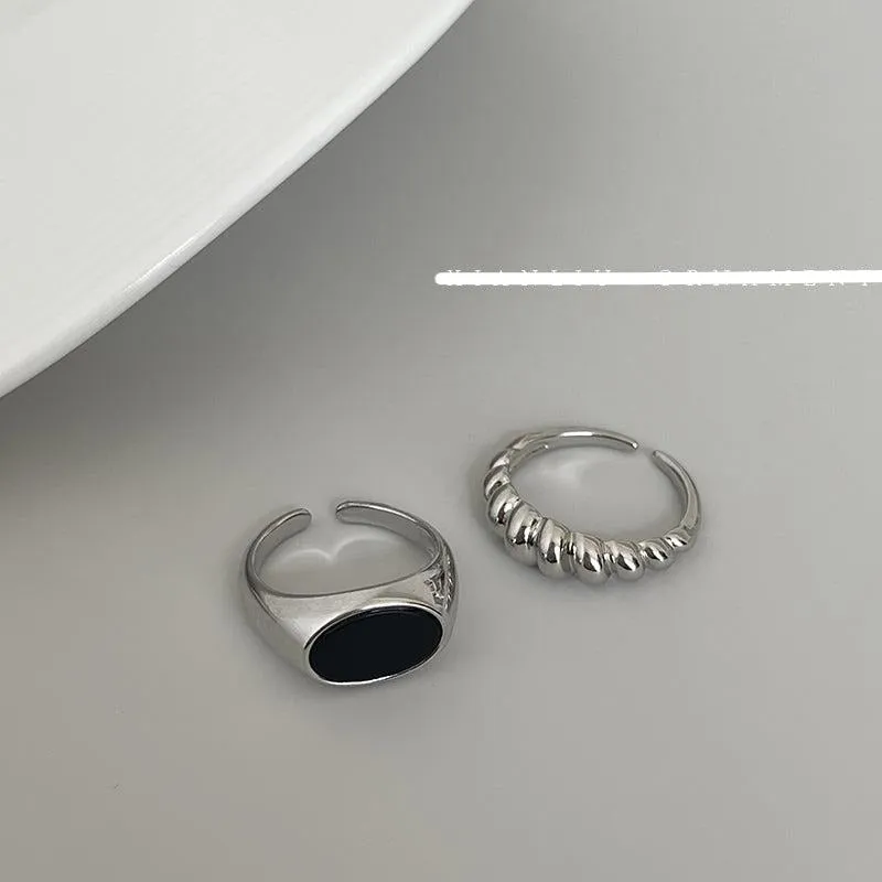 Black Open Ring