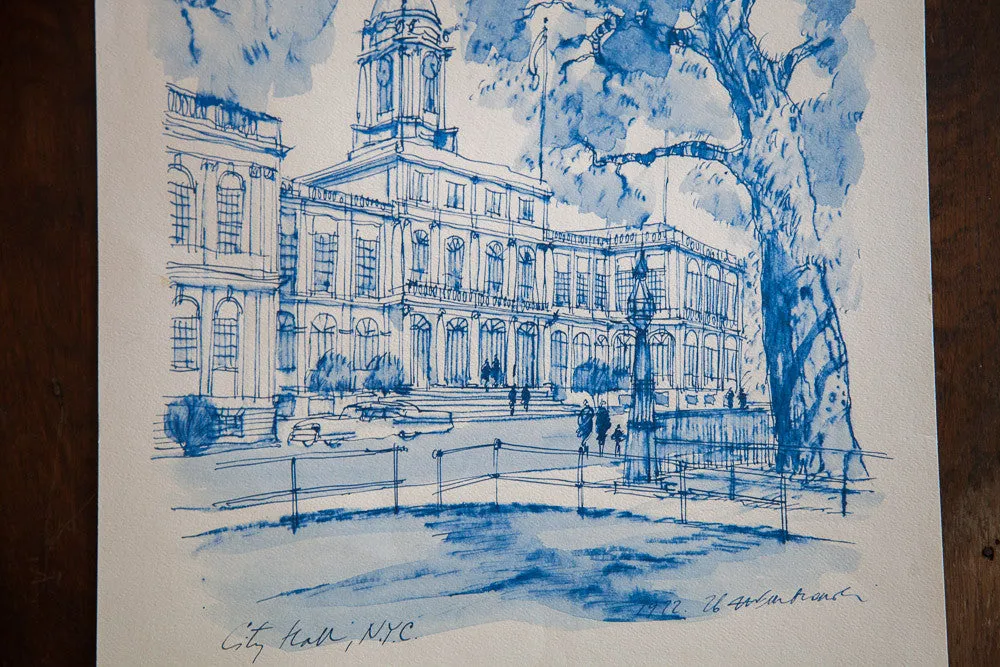 Blue Minimalistic City Hall NYC