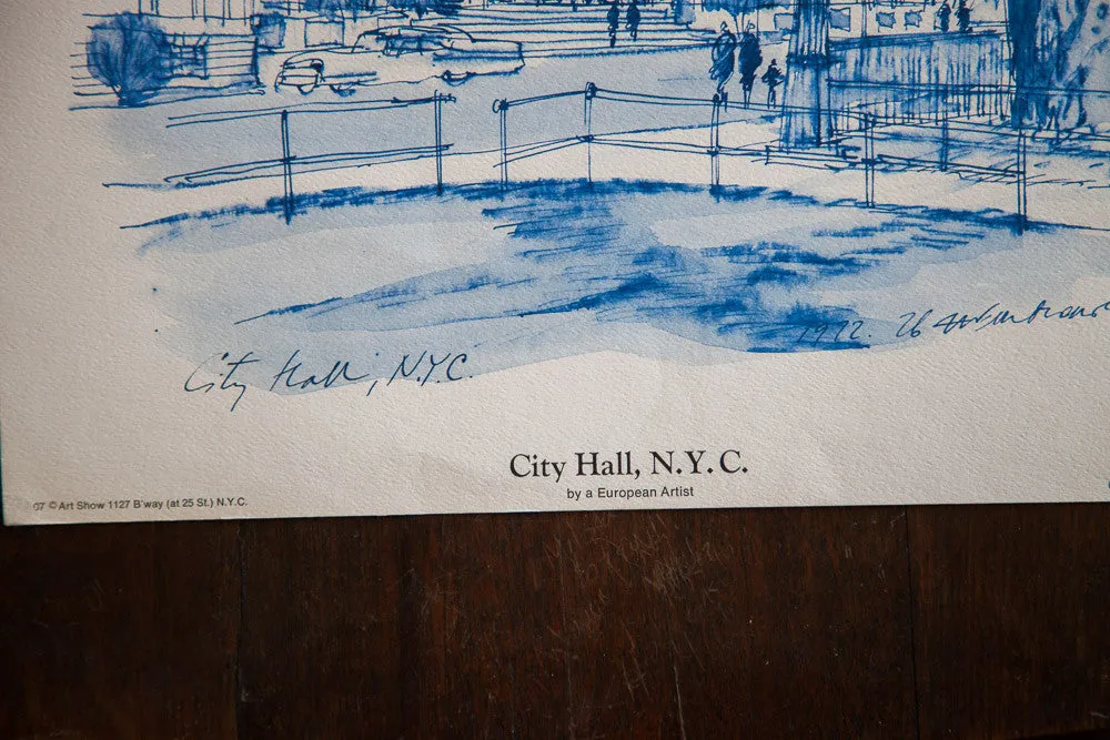 Blue Minimalistic City Hall NYC
