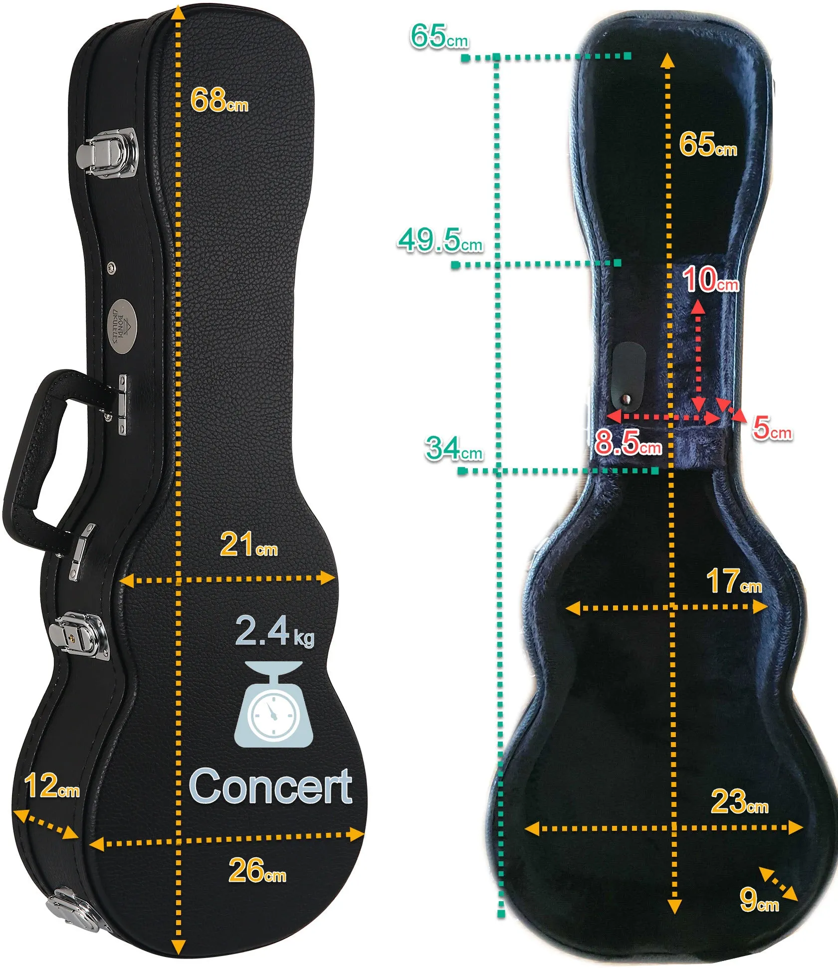 Bondi Vintage Concert Ukulele Hardcase