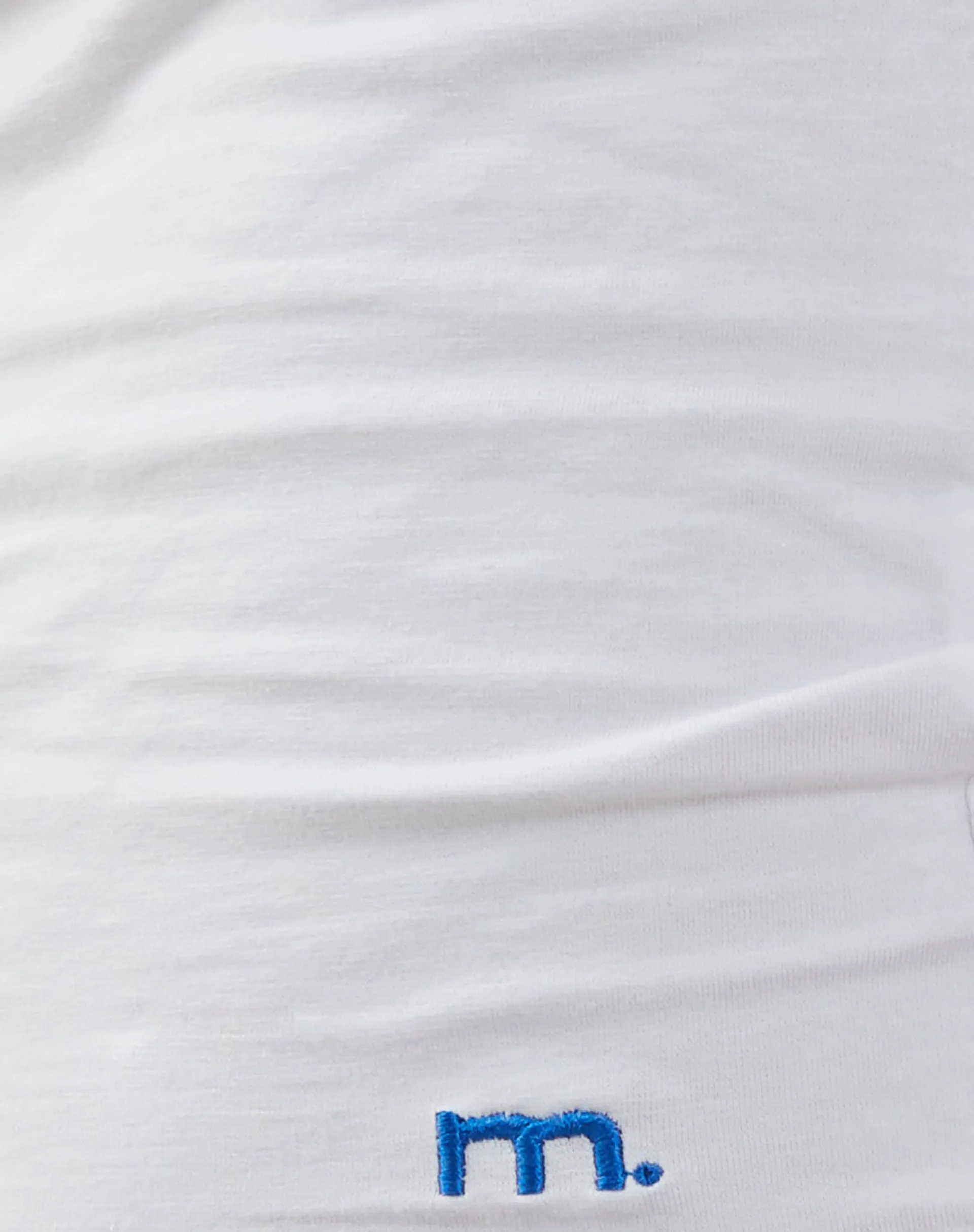 Bonija Long Sleeve Top in White with Cobalt Binding