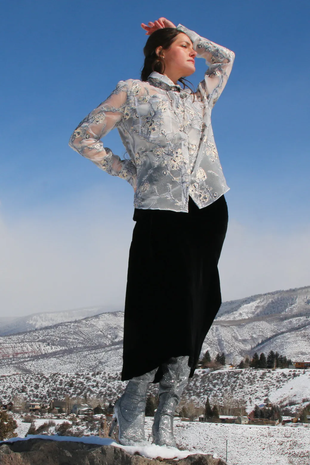 Burnout Organza Button Down