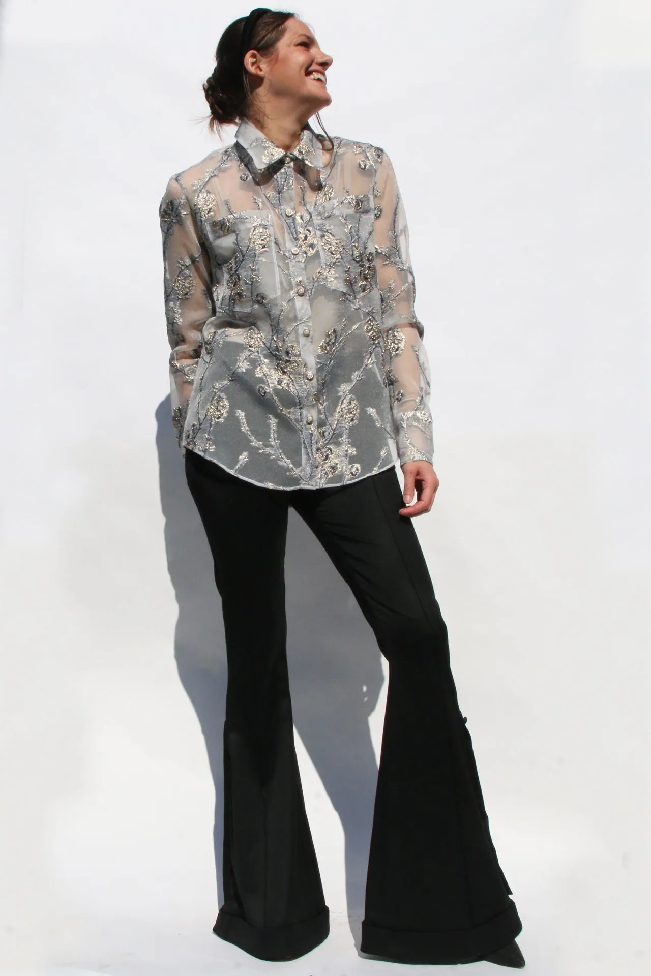 Burnout Organza Button Down