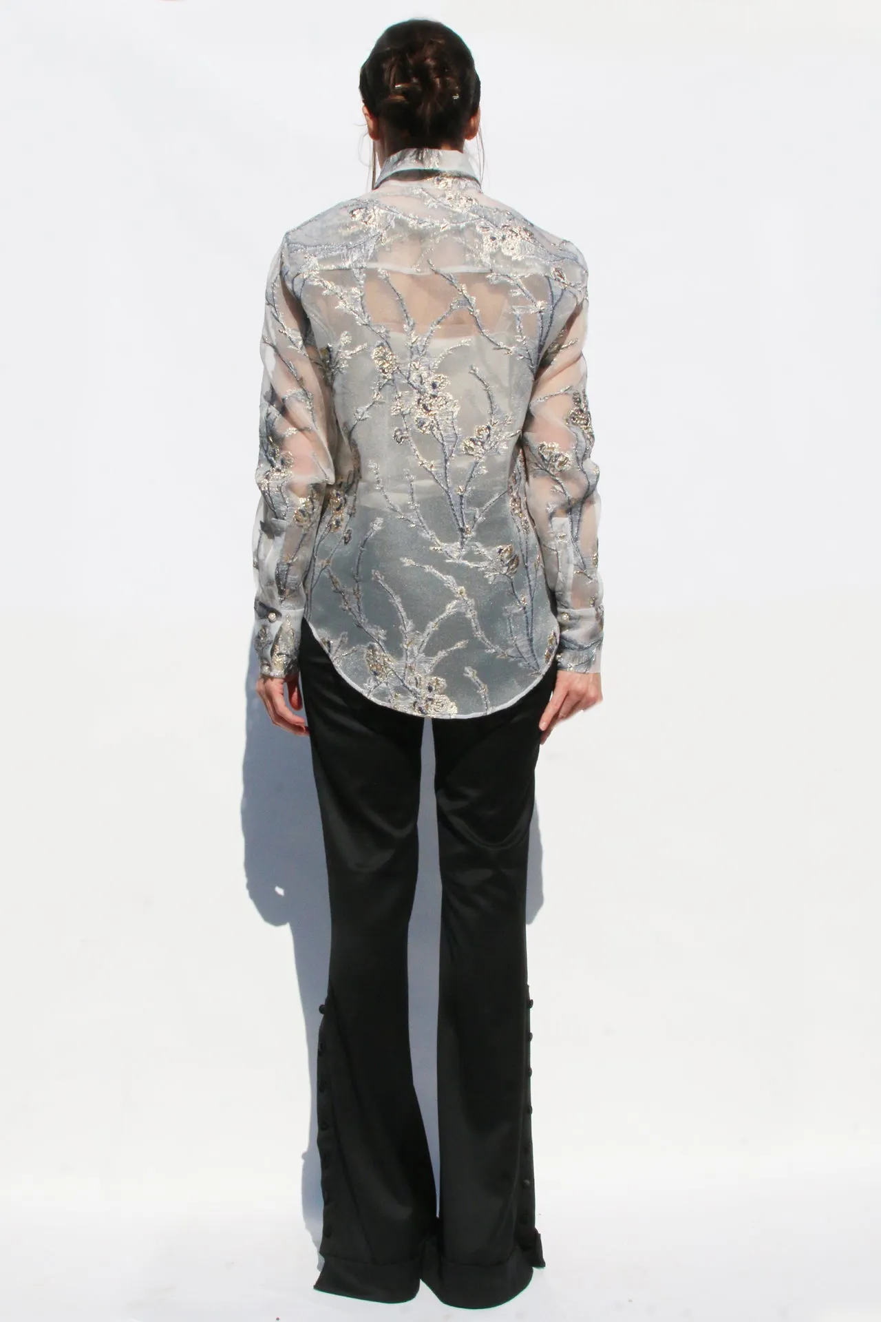 Burnout Organza Button Down