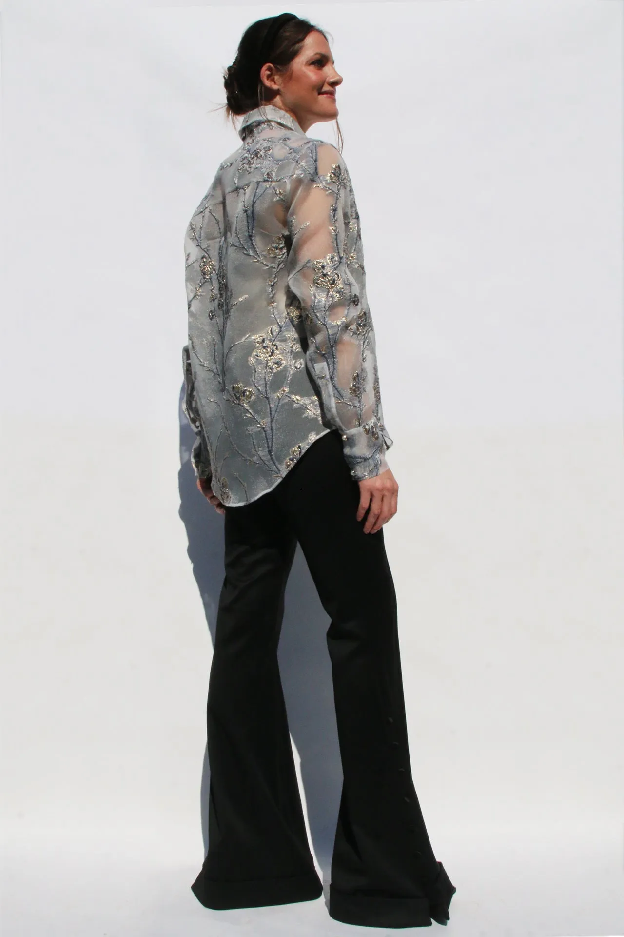 Burnout Organza Button Down