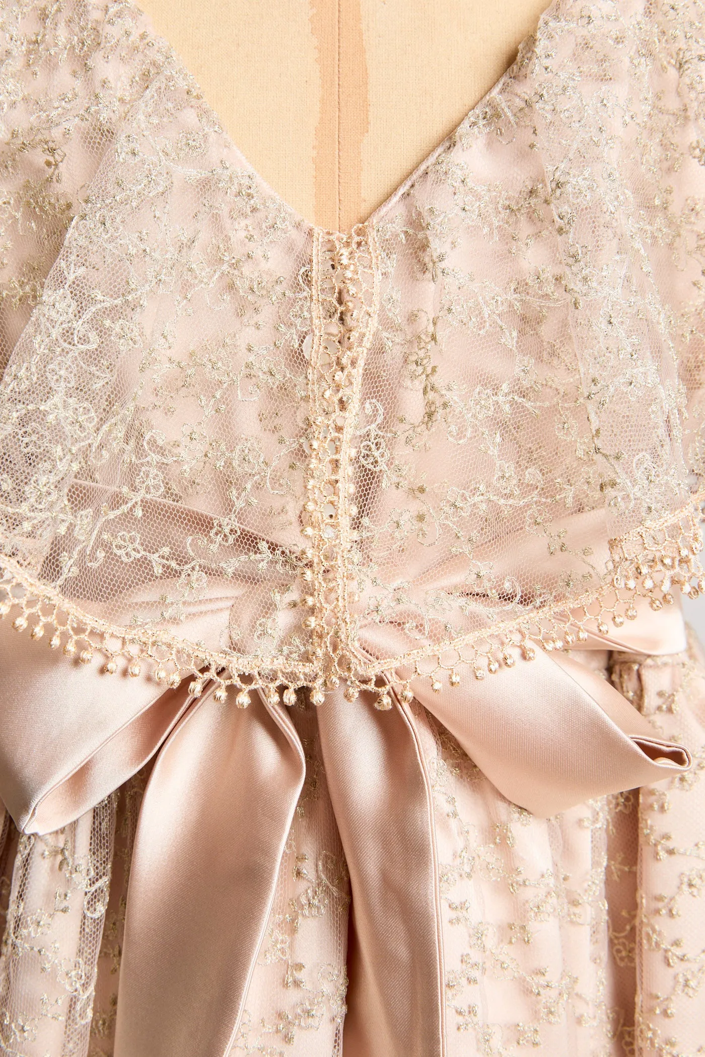 Butterfly Dress in Gold Lace
