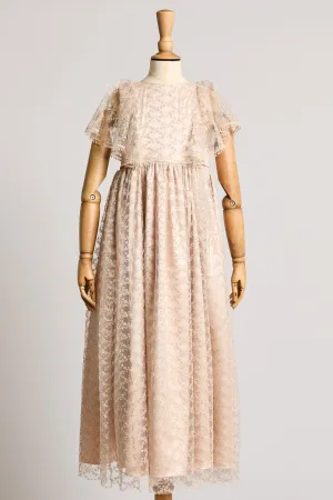 Butterfly Dress in Gold Lace