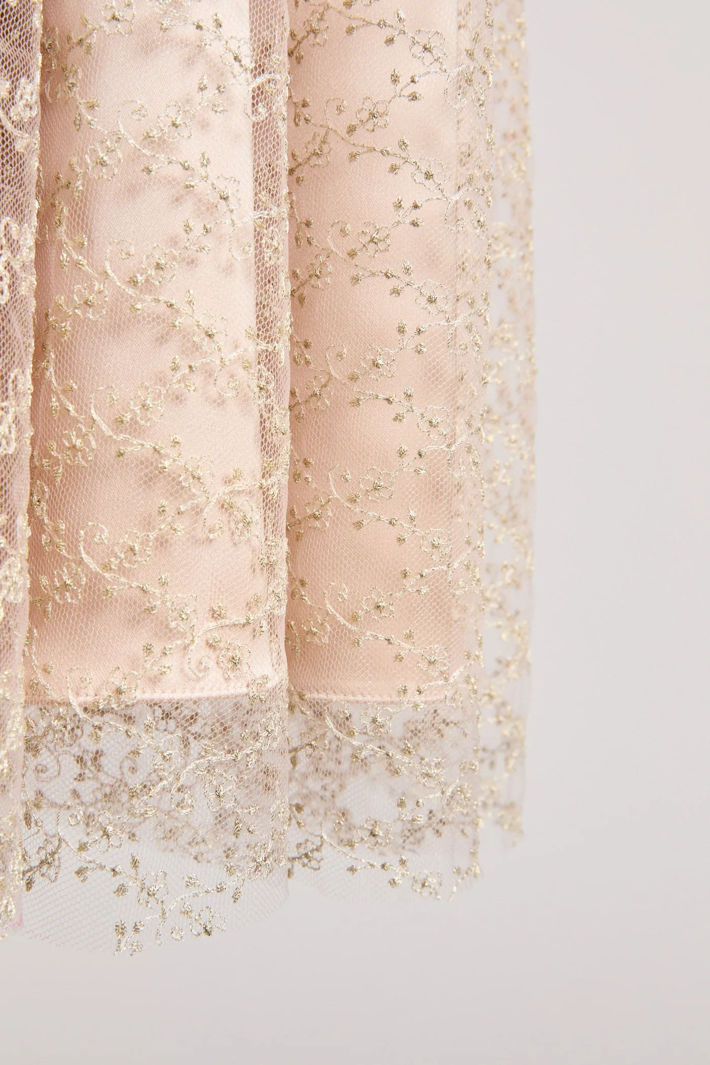 Butterfly Dress in Gold Lace