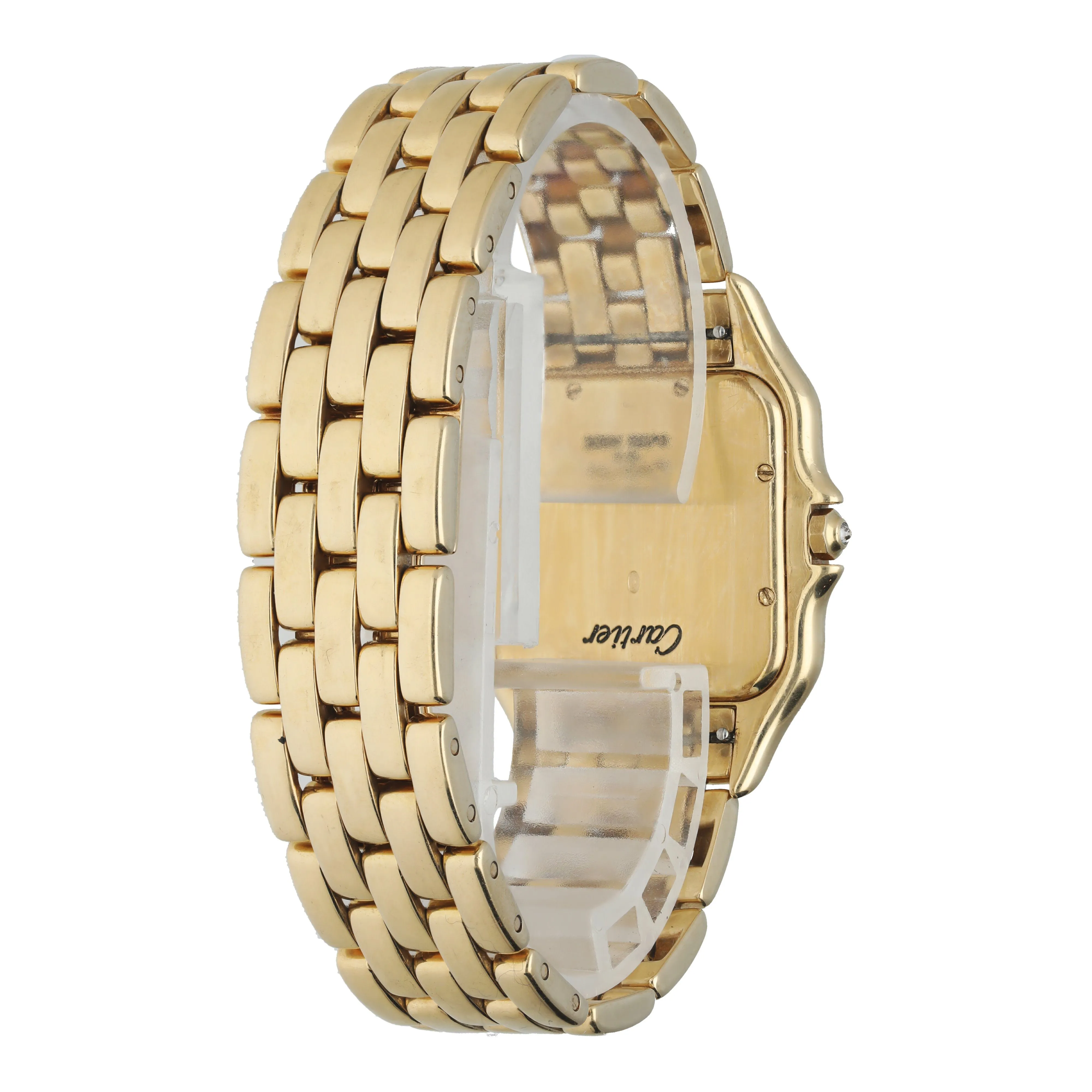 Cartier Panthere Jumbo Yellow Gold MOP Diamond Watch