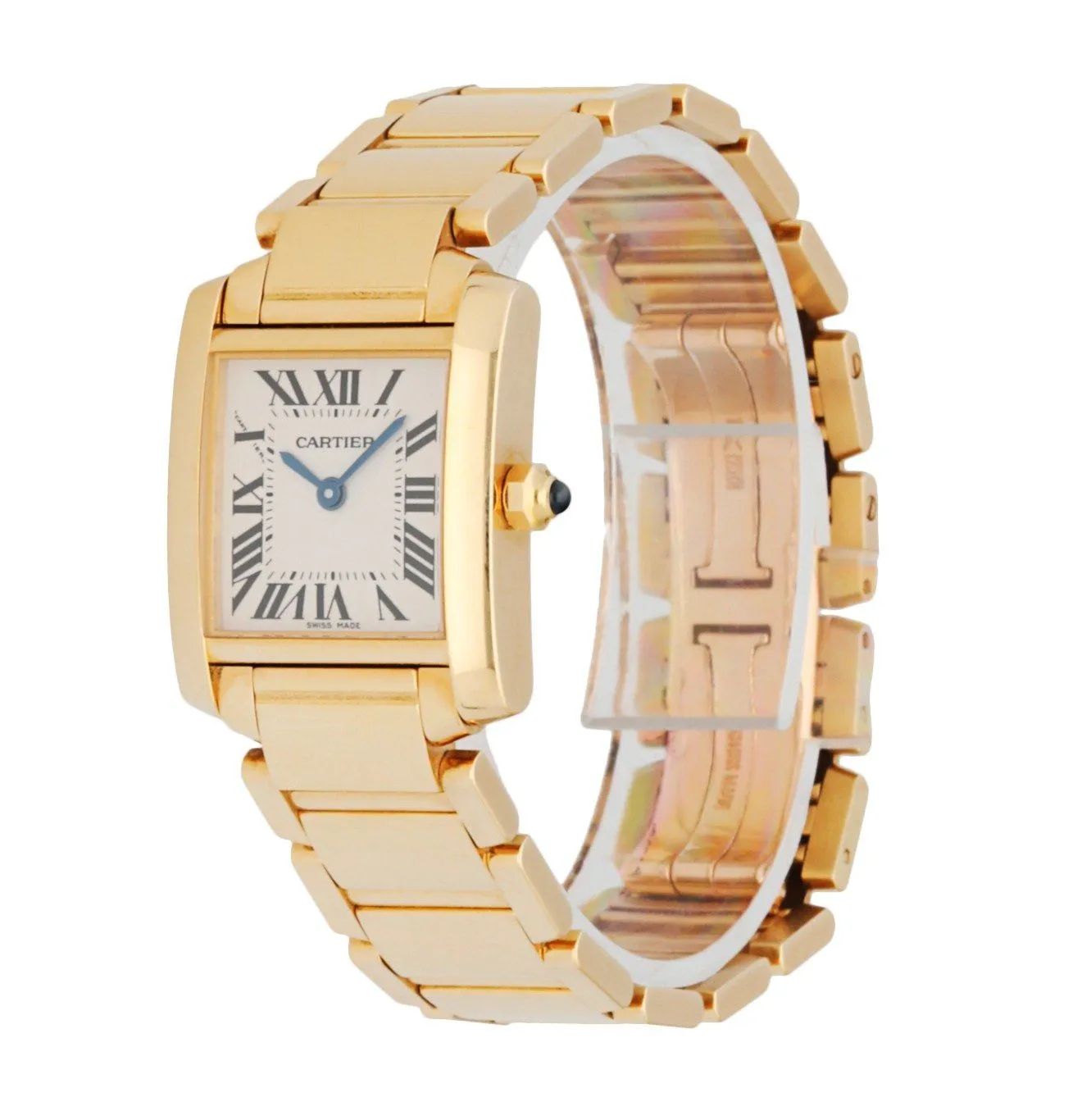Cartier Tank Francaise 2385 18k Yellow Gold Ladies Watch