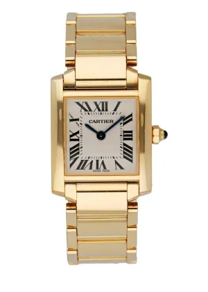 Cartier Tank Francaise 2385 18k Yellow Gold Ladies Watch