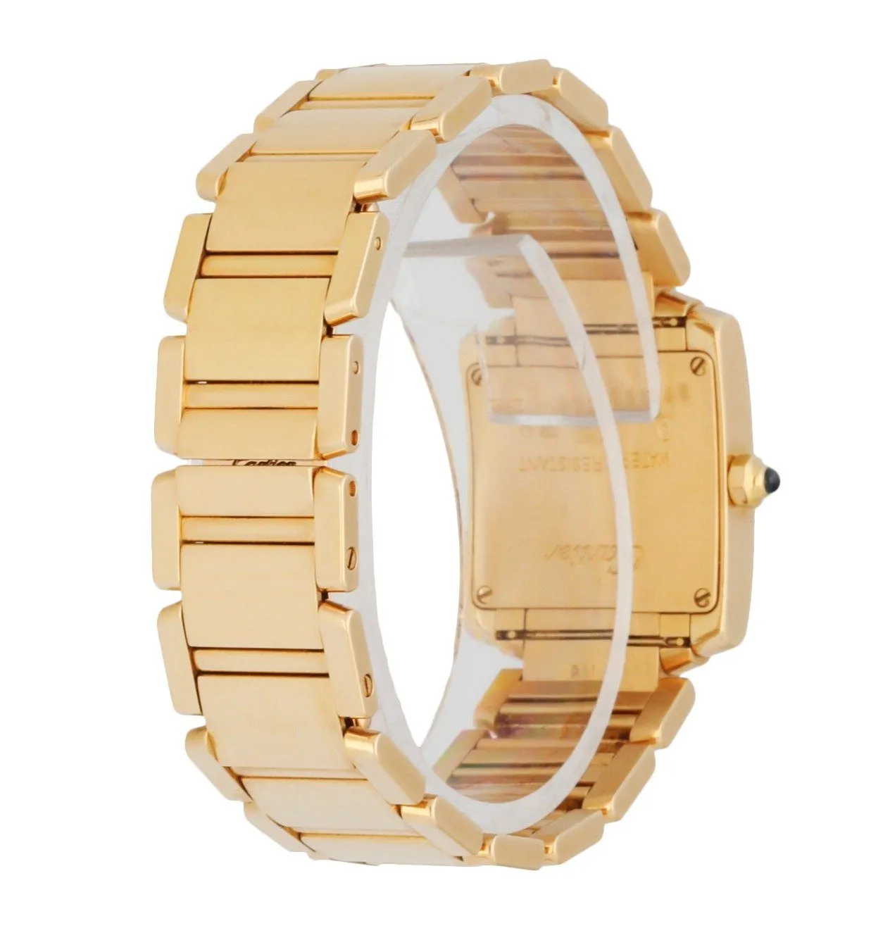 Cartier Tank Francaise 2385 18k Yellow Gold Ladies Watch