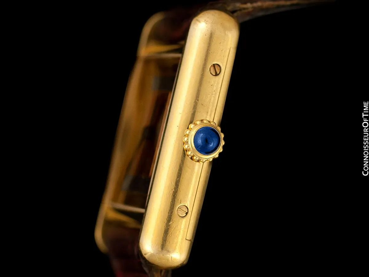 Cartier Vintage Ladies Tank Mechanical Trinity Dial Watch - Gold Vermeil, 18K Gold over Sterling Silver