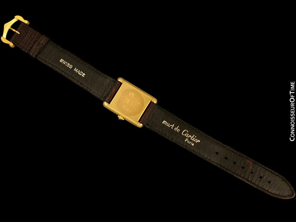 Cartier Vintage Ladies Tank Mechanical Trinity Dial Watch - Gold Vermeil, 18K Gold over Sterling Silver